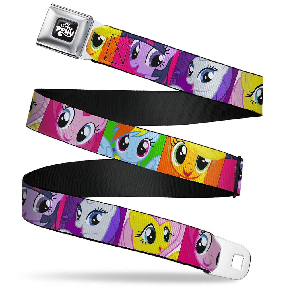 6348 My Little Pony Belt, Seatbelt Buckle Belt, My Little Pony Mane Six